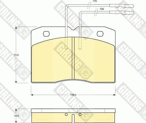 Girling 6103439 - Kit de plaquettes de frein, frein à disque cwaw.fr