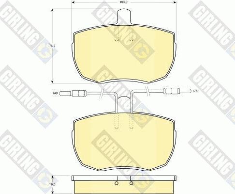 Girling 6103426 - Kit de plaquettes de frein, frein à disque cwaw.fr