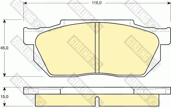 Girling 6103589 - Kit de plaquettes de frein, frein à disque cwaw.fr