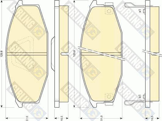 Girling 6103699 - Kit de plaquettes de frein, frein à disque cwaw.fr