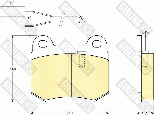 Girling 6103642 - Kit de plaquettes de frein, frein à disque cwaw.fr