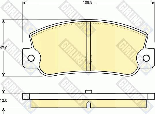 Girling 6103603 - Kit de plaquettes de frein, frein à disque cwaw.fr