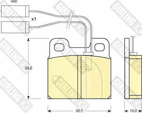 Girling 6103632 - Kit de plaquettes de frein, frein à disque cwaw.fr