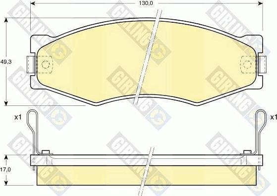 Girling 6103679 - Kit de plaquettes de frein, frein à disque cwaw.fr