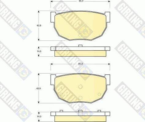 Girling 6103069 - Kit de plaquettes de frein, frein à disque cwaw.fr