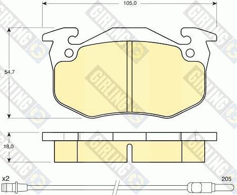 Girling 6103083 - Kit de plaquettes de frein, frein à disque cwaw.fr