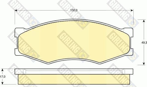 Girling 6103189 - Kit de plaquettes de frein, frein à disque cwaw.fr