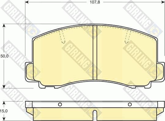 Girling 6103129 - Kit de plaquettes de frein, frein à disque cwaw.fr