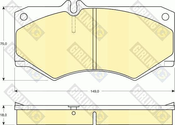 Girling 6103179 - Kit de plaquettes de frein, frein à disque cwaw.fr