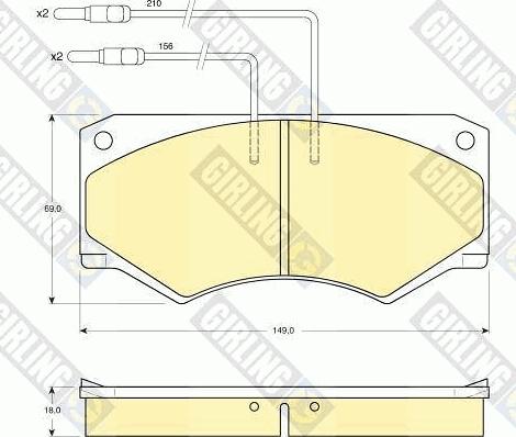 Girling 6103899 - Kit de plaquettes de frein, frein à disque cwaw.fr