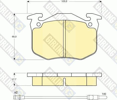 Girling 6103863 - Kit de plaquettes de frein, frein à disque cwaw.fr