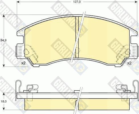 Girling 6103809 - Kit de plaquettes de frein, frein à disque cwaw.fr