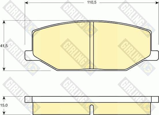 Girling 6103839 - Kit de plaquettes de frein, frein à disque cwaw.fr