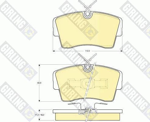 Girling 6103391 - Kit de plaquettes de frein, frein à disque cwaw.fr