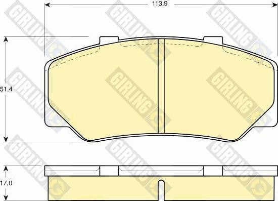 Girling 6103293 - Kit de plaquettes de frein, frein à disque cwaw.fr