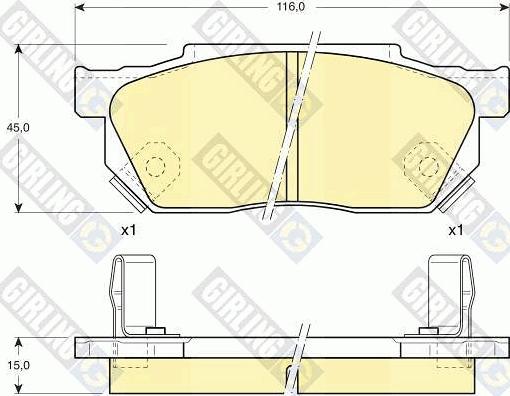 Girling 6103259 - Kit de plaquettes de frein, frein à disque cwaw.fr