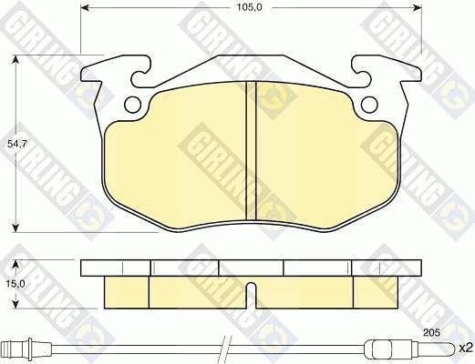 Girling 6103283 - Kit de plaquettes de frein, frein à disque cwaw.fr