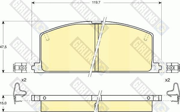 Girling 6103239 - Kit de plaquettes de frein, frein à disque cwaw.fr