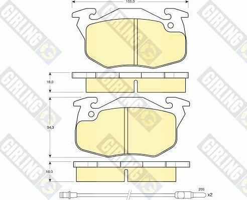 Girling 6103273 - Kit de plaquettes de frein, frein à disque cwaw.fr