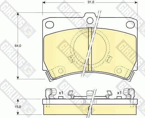 Girling 6103749 - Kit de plaquettes de frein, frein à disque cwaw.fr