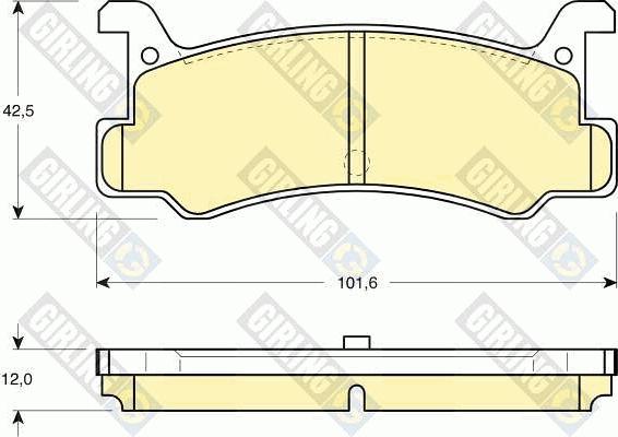 Girling 6103759 - Kit de plaquettes de frein, frein à disque cwaw.fr