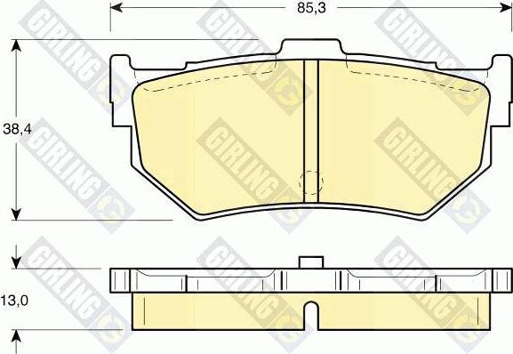 Girling 6103729 - Kit de plaquettes de frein, frein à disque cwaw.fr