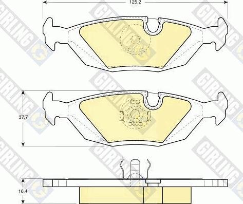 Girling 6102992 - Kit de plaquettes de frein, frein à disque cwaw.fr