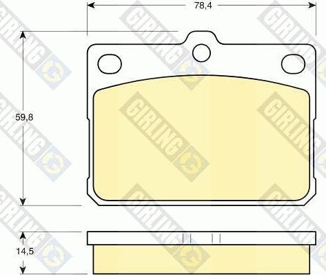 Girling 6102959 - Kit de plaquettes de frein, frein à disque cwaw.fr