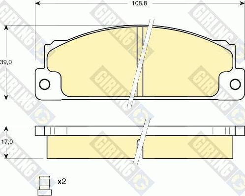 Girling 6102963 - Kit de plaquettes de frein, frein à disque cwaw.fr