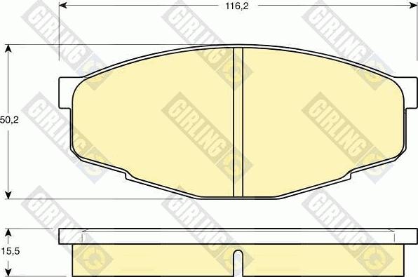 Girling 6102939 - Kit de plaquettes de frein, frein à disque cwaw.fr