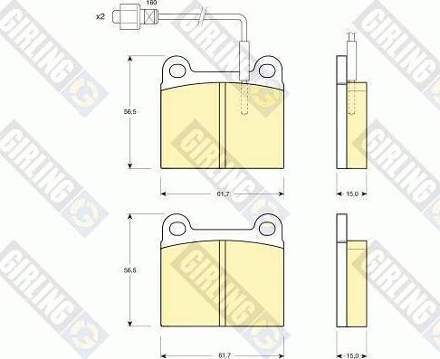 Girling 6102402 - Kit de plaquettes de frein, frein à disque cwaw.fr