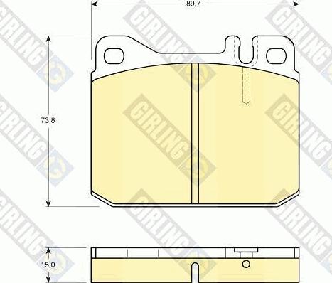 Girling 6102422 - Kit de plaquettes de frein, frein à disque cwaw.fr