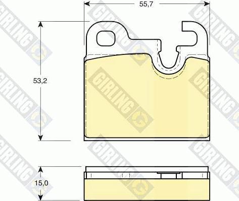 Girling 6102592 - Kit de plaquettes de frein, frein à disque cwaw.fr