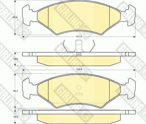 Girling 6102552 - Kit de plaquettes de frein, frein à disque cwaw.fr