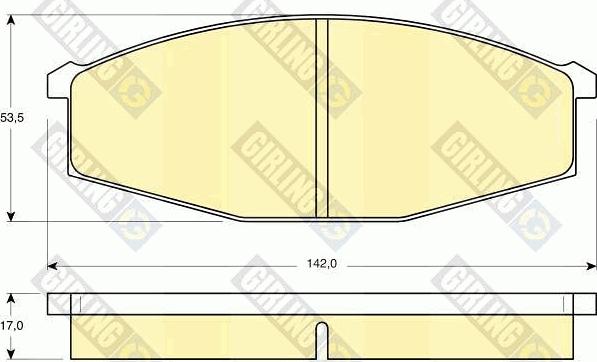 Girling 6102519 - Kit de plaquettes de frein, frein à disque cwaw.fr