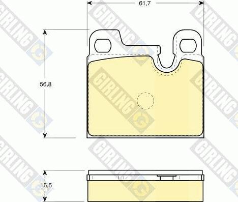 Girling 6102582 - Kit de plaquettes de frein, frein à disque cwaw.fr