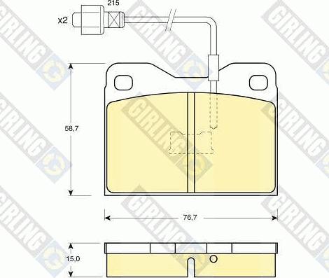 Girling 6102692 - Kit de plaquettes de frein, frein à disque cwaw.fr