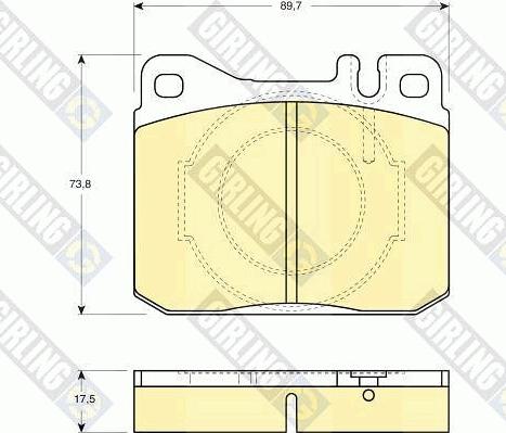 Girling 6102642 - Kit de plaquettes de frein, frein à disque cwaw.fr