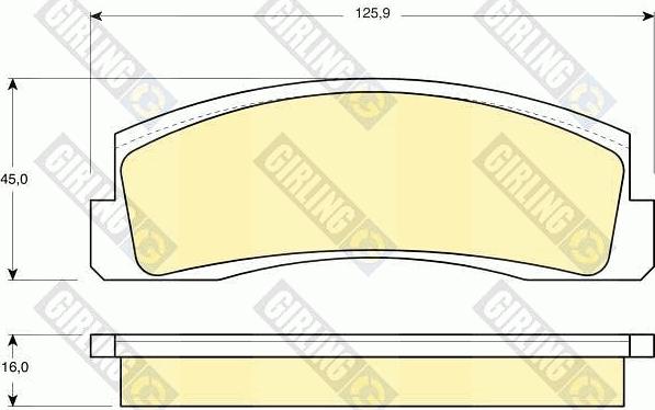 Girling 6102653 - Kit de plaquettes de frein, frein à disque cwaw.fr