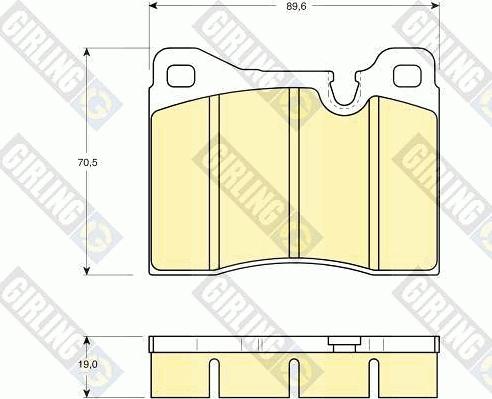 Girling 6102612 - Kit de plaquettes de frein, frein à disque cwaw.fr