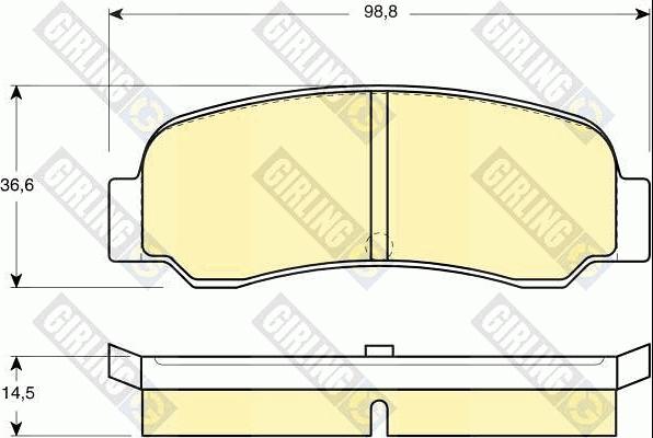 Girling 6102099 - Kit de plaquettes de frein, frein à disque cwaw.fr