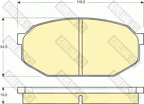 Girling 6102039 - Kit de plaquettes de frein, frein à disque cwaw.fr