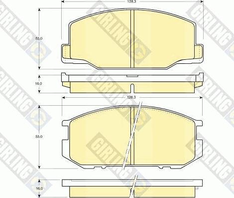 Girling 6102169 - Kit de plaquettes de frein, frein à disque cwaw.fr