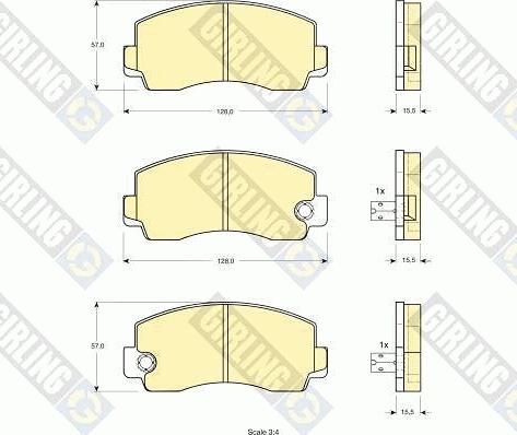 Girling 6102129 - Kit de plaquettes de frein, frein à disque cwaw.fr