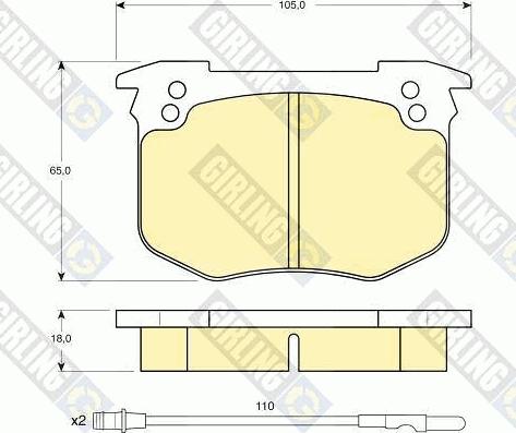 Girling 6102803 - Kit de plaquettes de frein, frein à disque cwaw.fr