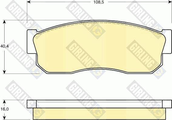 Girling 6102889 - Kit de plaquettes de frein, frein à disque cwaw.fr