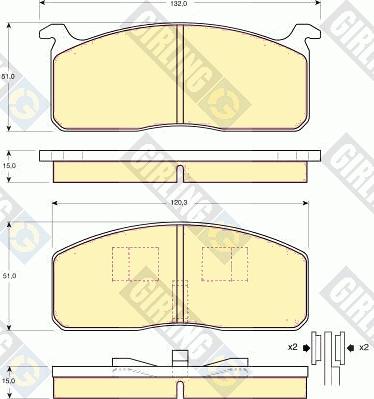 Girling 6102339 - Kit de plaquettes de frein, frein à disque cwaw.fr