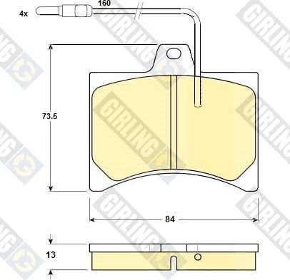 Girling 6102769 - Kit de plaquettes de frein, frein à disque cwaw.fr