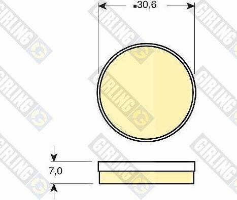 Girling 6102719 - Kit de plaquettes de frein, disque de frein de stationnement cwaw.fr