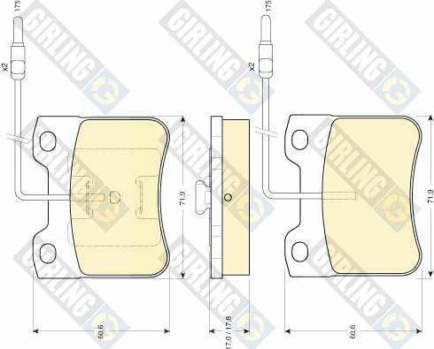 Girling 6107942 - Kit de plaquettes de frein, frein à disque cwaw.fr